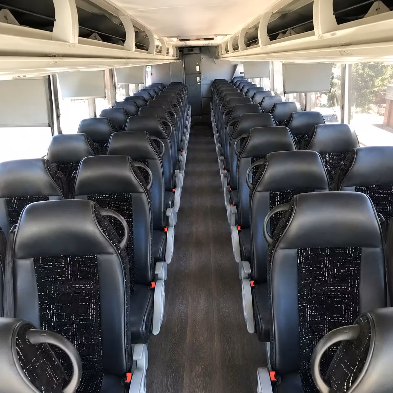 56 passenger charter bus inside