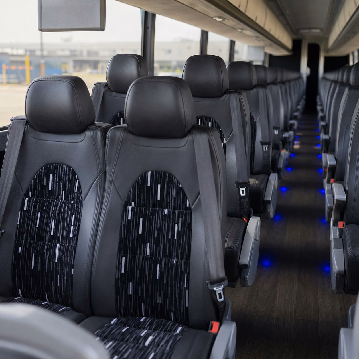 buena park charter bus interior